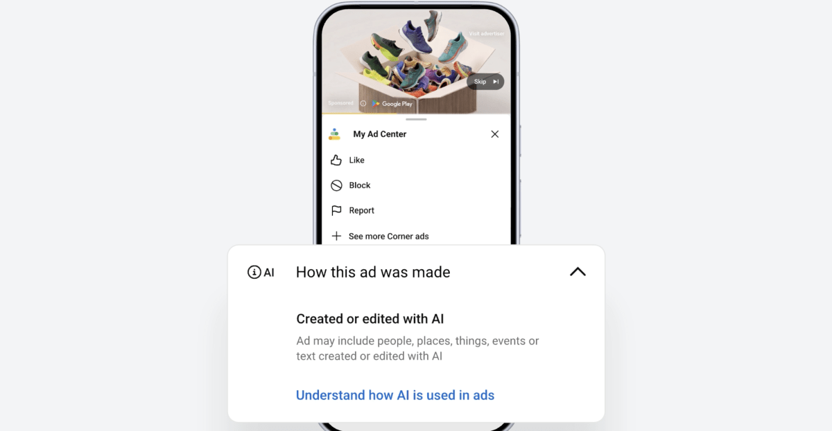 Google adds AI-made labels to ads in My Ad Center