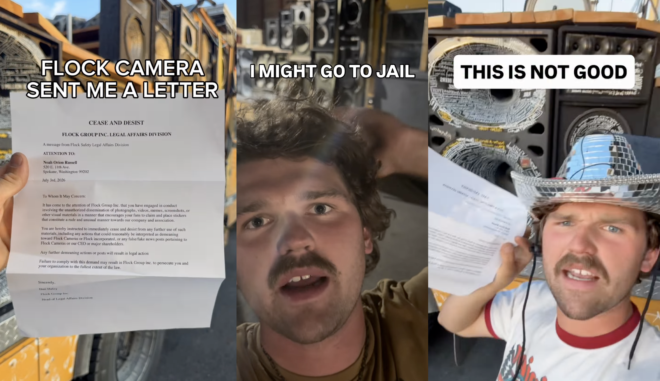 Noah Orion Flock cease-and-desist letter is fake, Flock says