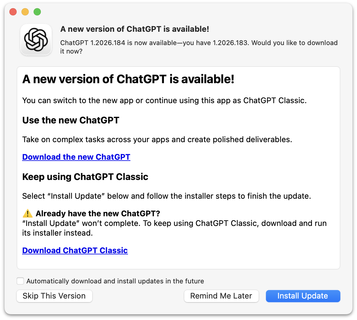 OpenAI adds missing sync and sidebar features to ChatGPT desktop