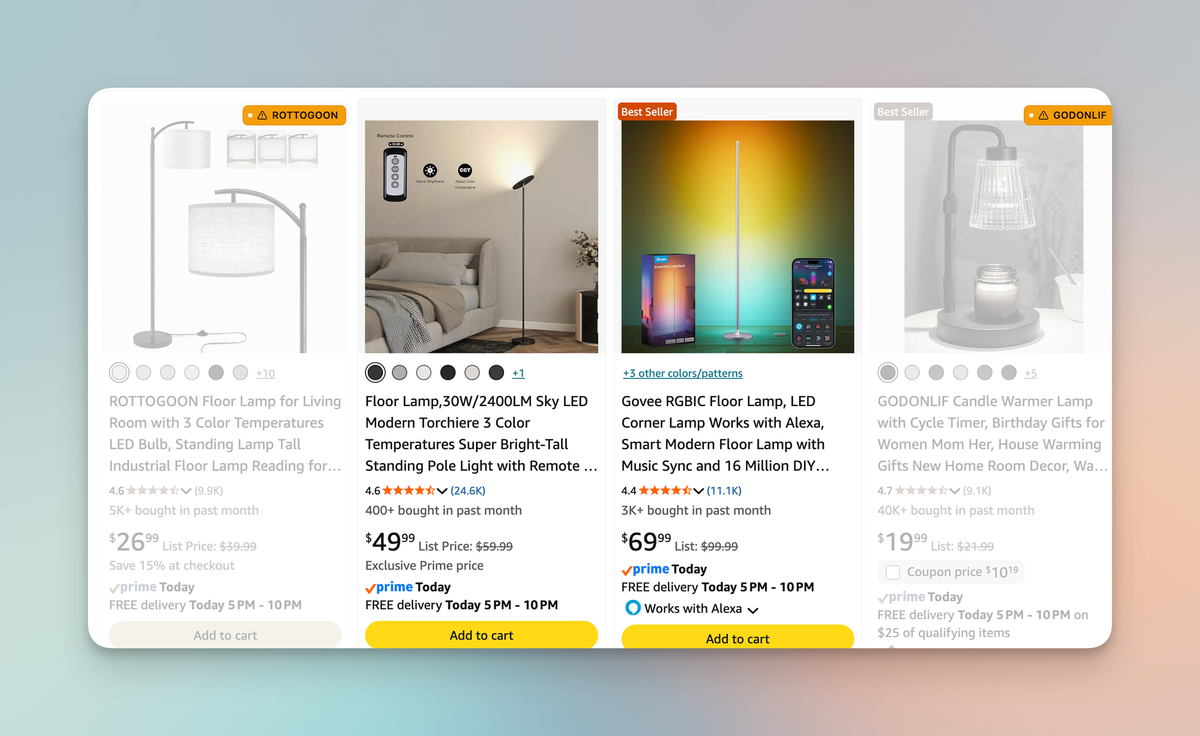 Knockoff extension filters Amazon’s alphabet-soup brands