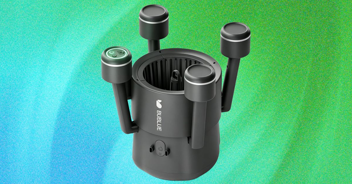 Bublue’s vortex pool skimmer trades solar practicality for a neat trick