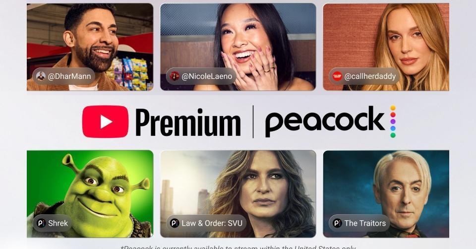 YouTube Premium Peacock bundle is coming next year
