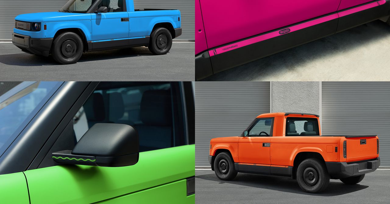 Slate adds $1,550 Crayola wraps to its no-frills electric truck