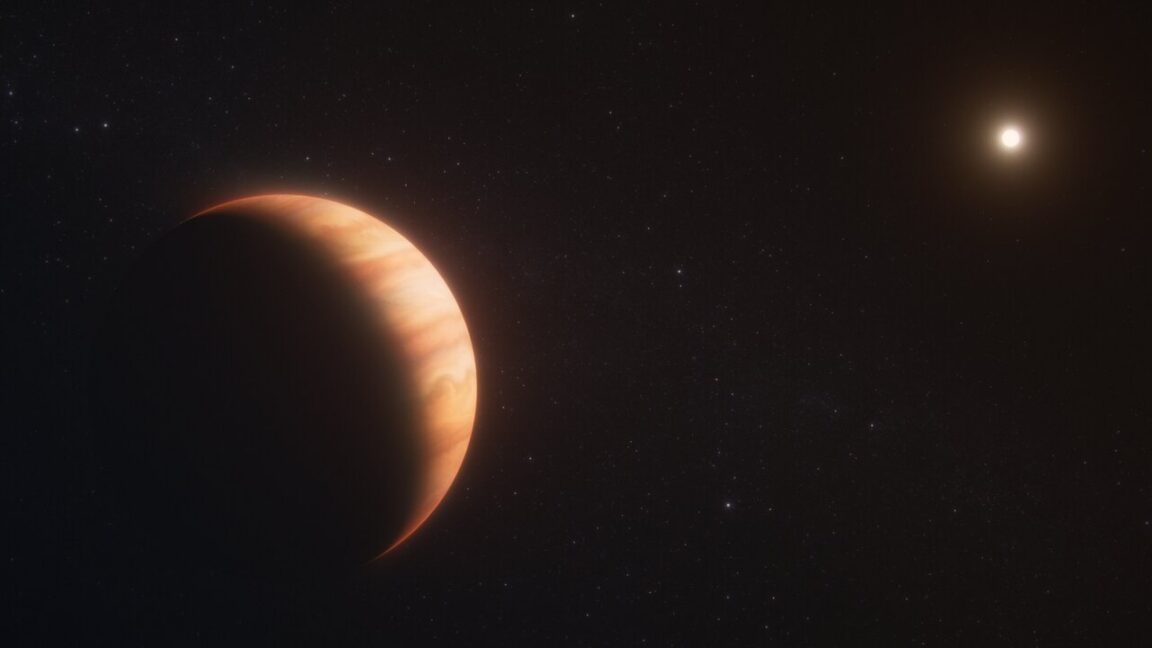 Webb finds a planet still glowing after its star died