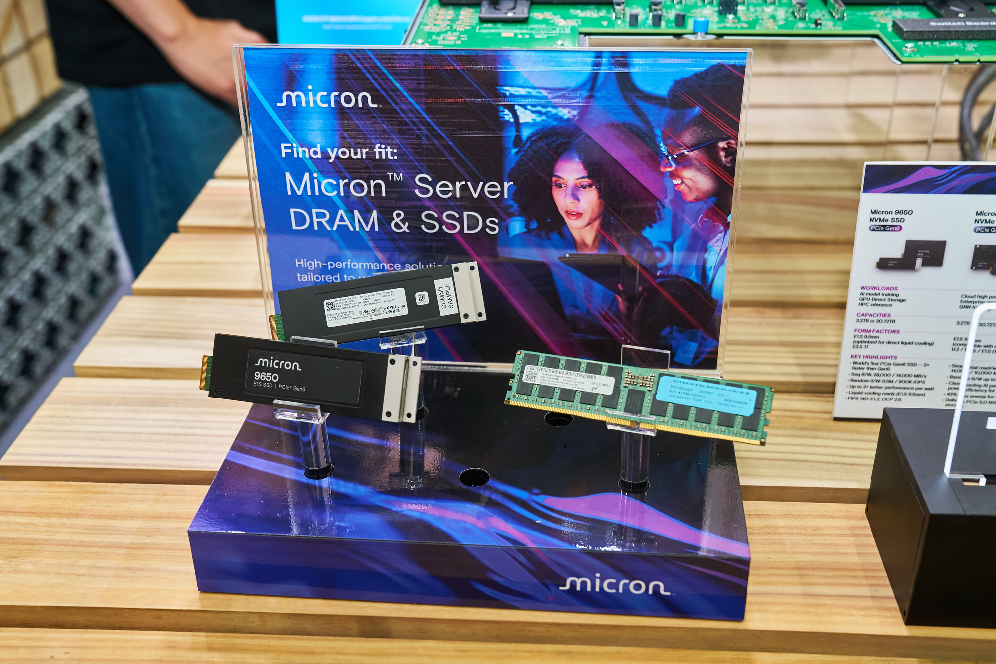 Micron shows its 9650 PCIe 6.0 SSD for AI servers at Computex