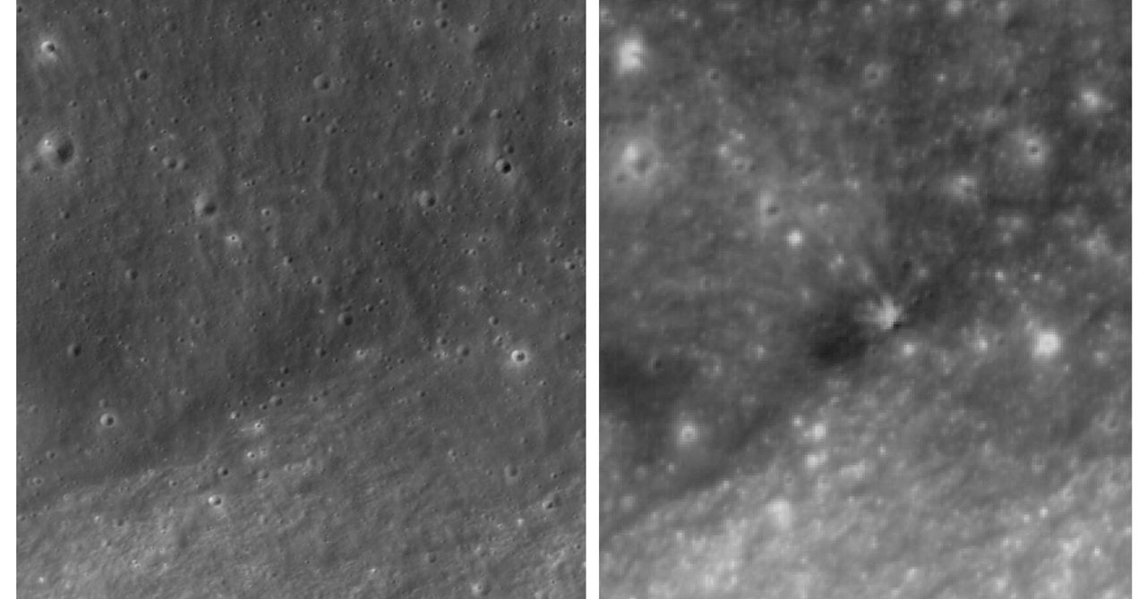 SpaceX rocket moon crater appears in Danuri’s before-and-after images