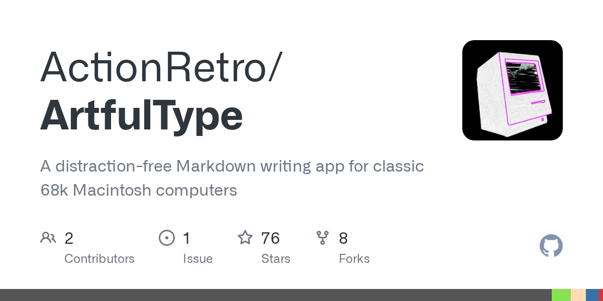 ArtfulType brings Markdown editing to 68K Macs