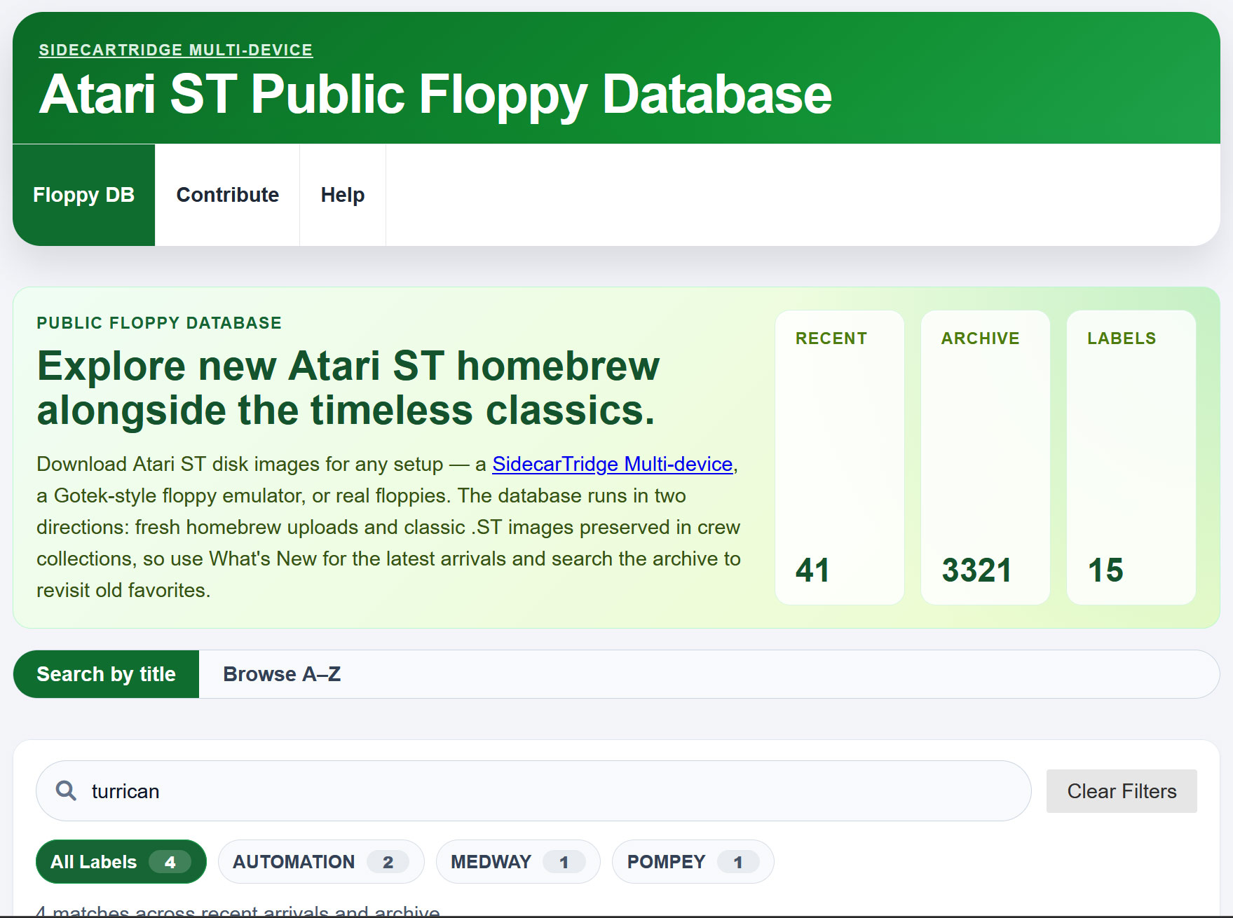 Atari ST Public Floppy Database opens its disk-image archive to the web